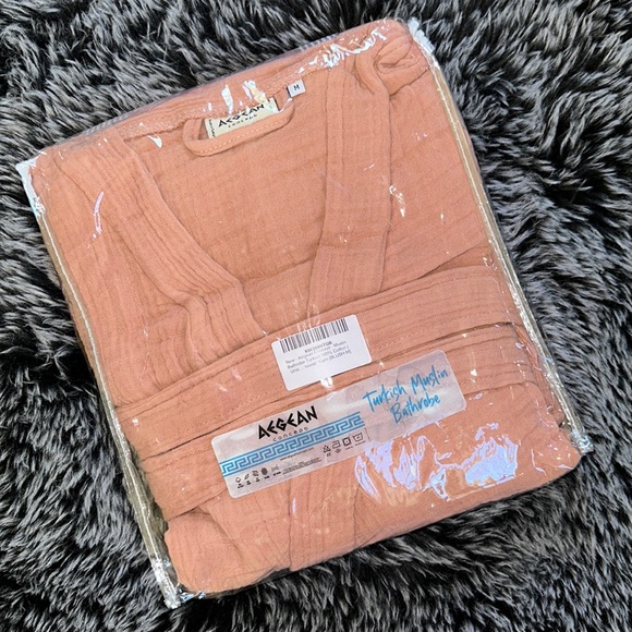 Aegean Concept Turkish Muslin Bathrobe - Picture 6 of 10